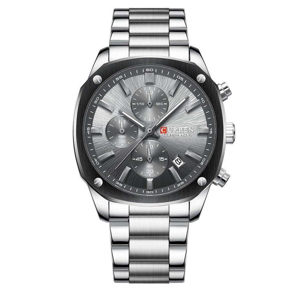 Six-hand Waterproof Business Mens Watch With A Calendar